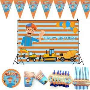 Blippi Toy Party Supplies Scientific Cognition English Teacher Birthday Decorations