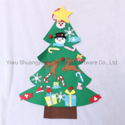 Christmas Fabric Tree for Holiday Wedding Party Decoration Supplies Hook Ornament Craft Gifts