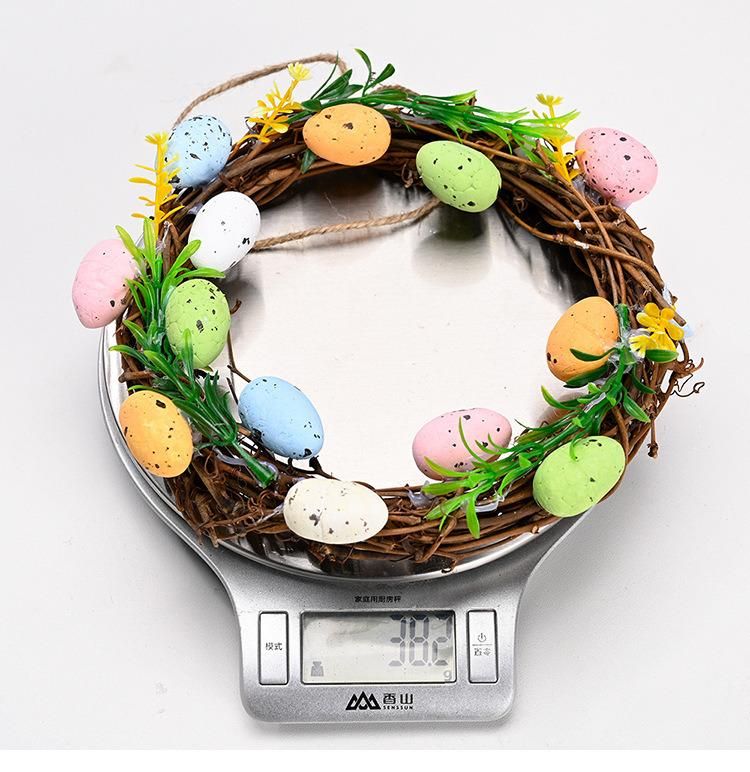 Artificial Pink Christmas Easter Wreath Wedding Scene Decoration Holiday Window Hanging Wreath