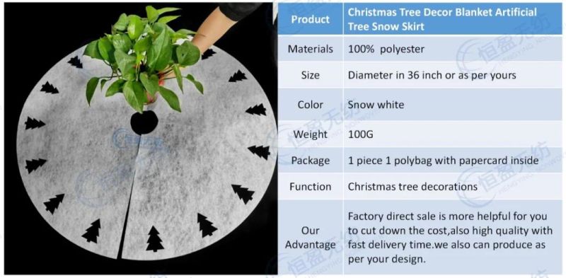 36inch Christmas Tree Decor Blanket Artificial Tree Snow Skirt