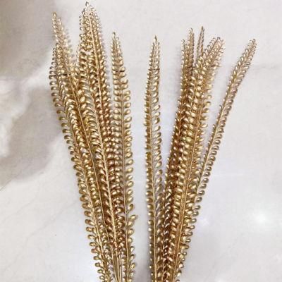 Gold Color Artificial Wheat Plant Christmas Ornament for Festival Decoration