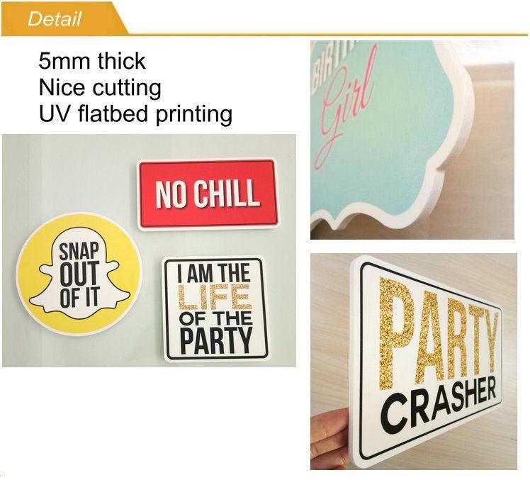 5mm Thickness UV Printing Custom Die Cut PVC Foam Board