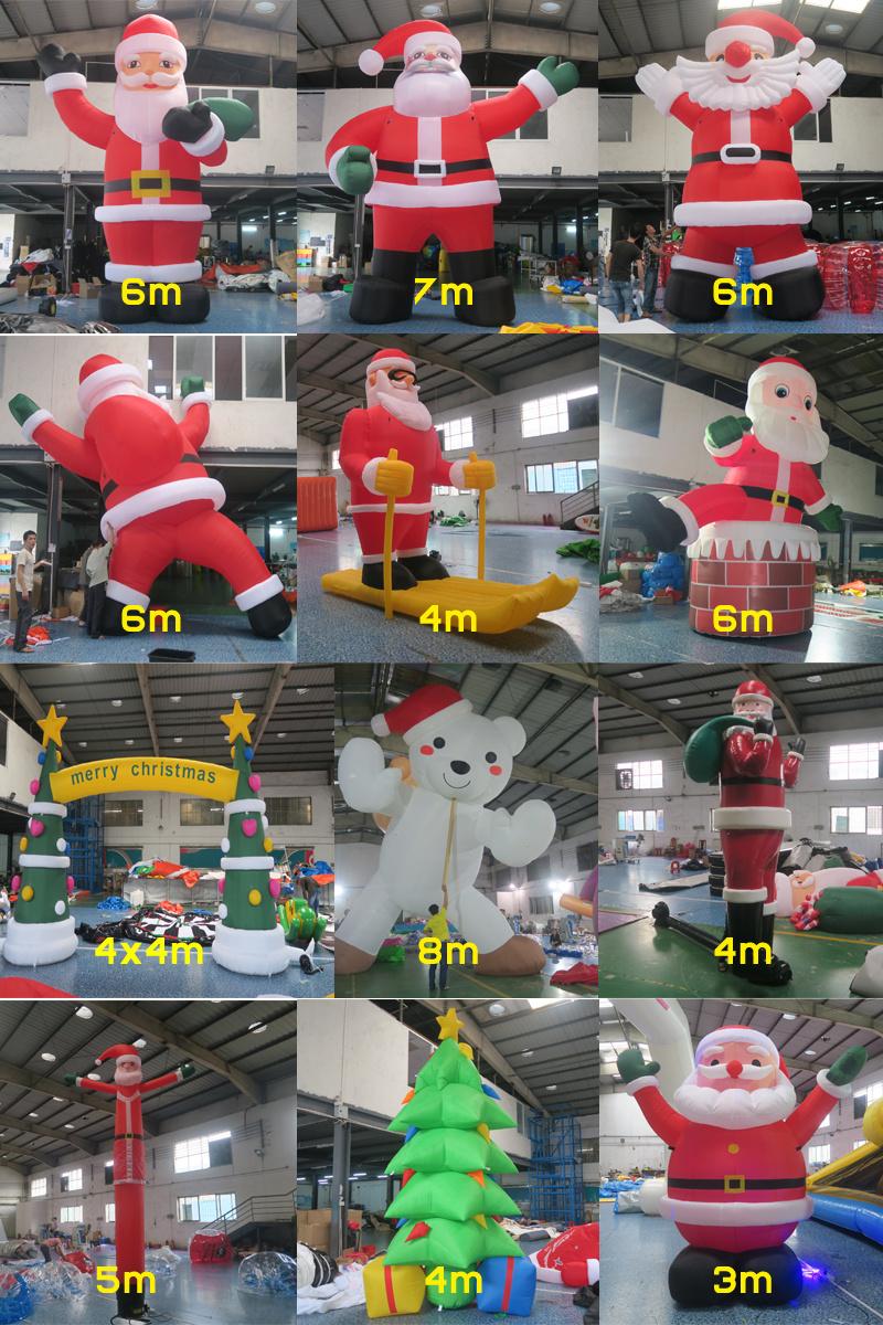 Outdoor Inflatable Advertising Santa Cartoon