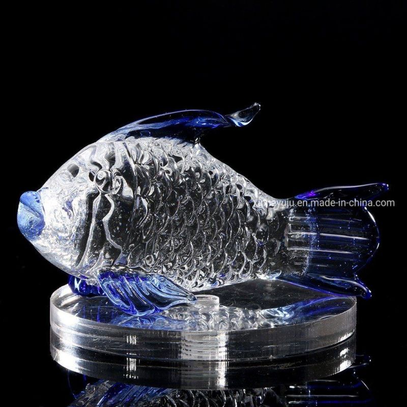 Crystal Crafts Carp Fish Animal Figures Decoration for Business Gifts