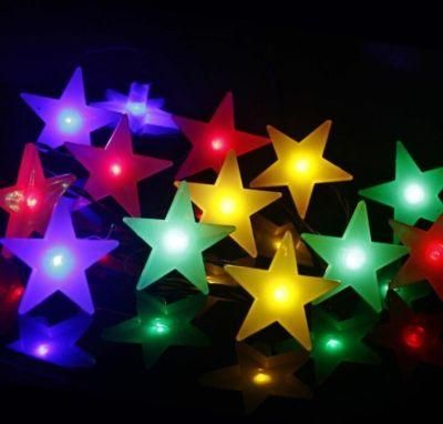 LED Solar White Star Lights String Christmas Garden Holiday Lights