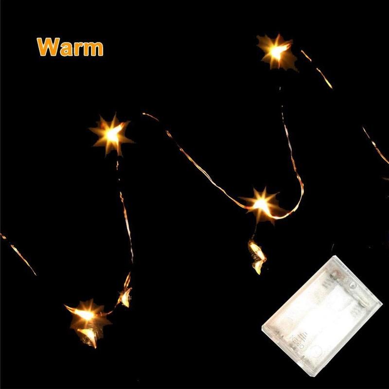 Battery Operated Christmas Decoration Fairy Orange LED String Lights