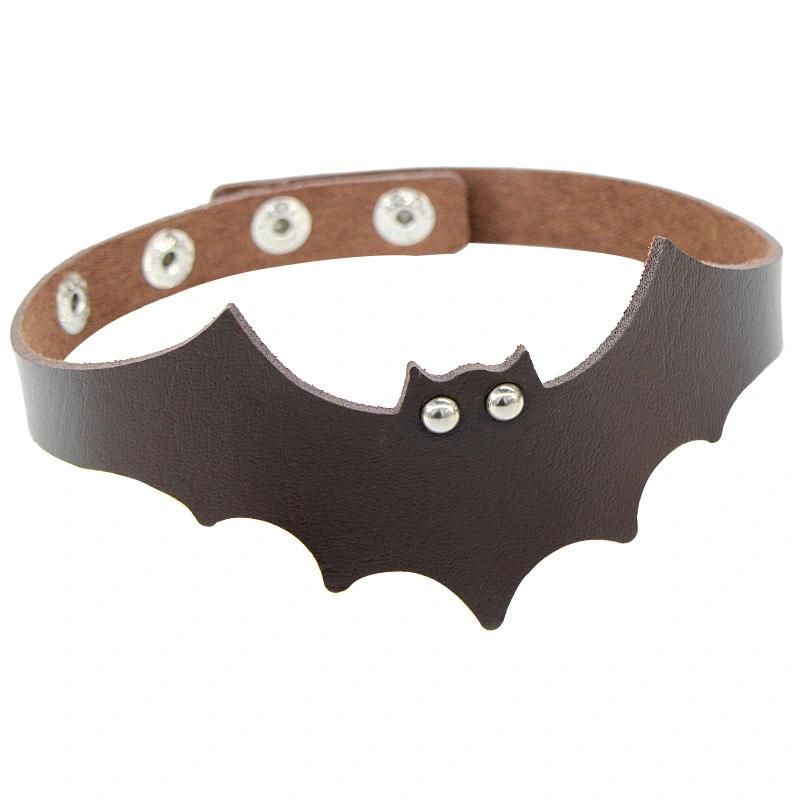 PU Halloween Bat Collar Necklace Choker