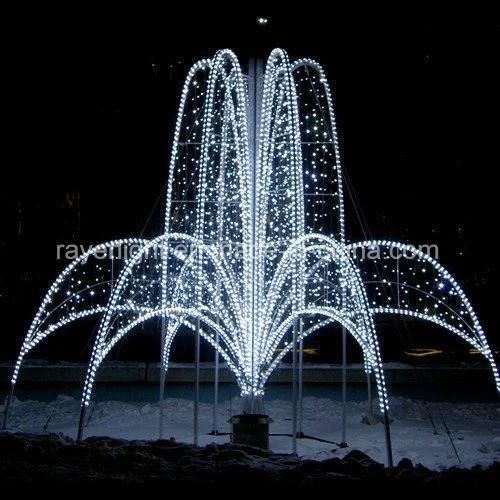 Big LED Fountain White Color Large Outdoor Decoration Holiday Lighting