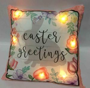 Holiday Season Gift for Decoration Easter Pillow LED Light up Cushion