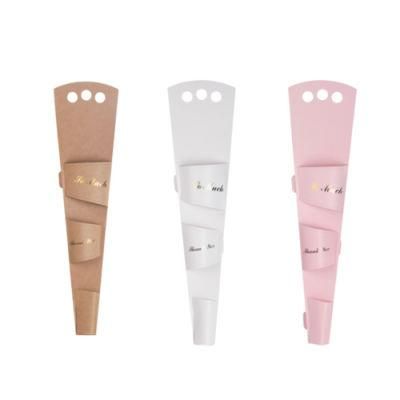 Factory Hot Sale Flower Gift Box Cone Flower Bouquet Wrapping Paper Rose Packaging Bag DIY Flower Holder for Valentines Day
