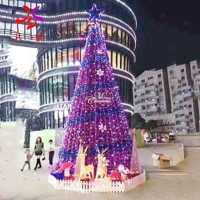 Giant Outdoor Light Metal Frame PVC RGB Wire Christmas Trees