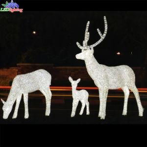 Holiday Outdoor Acrylic Christmas Decoration LED Light Reindeer