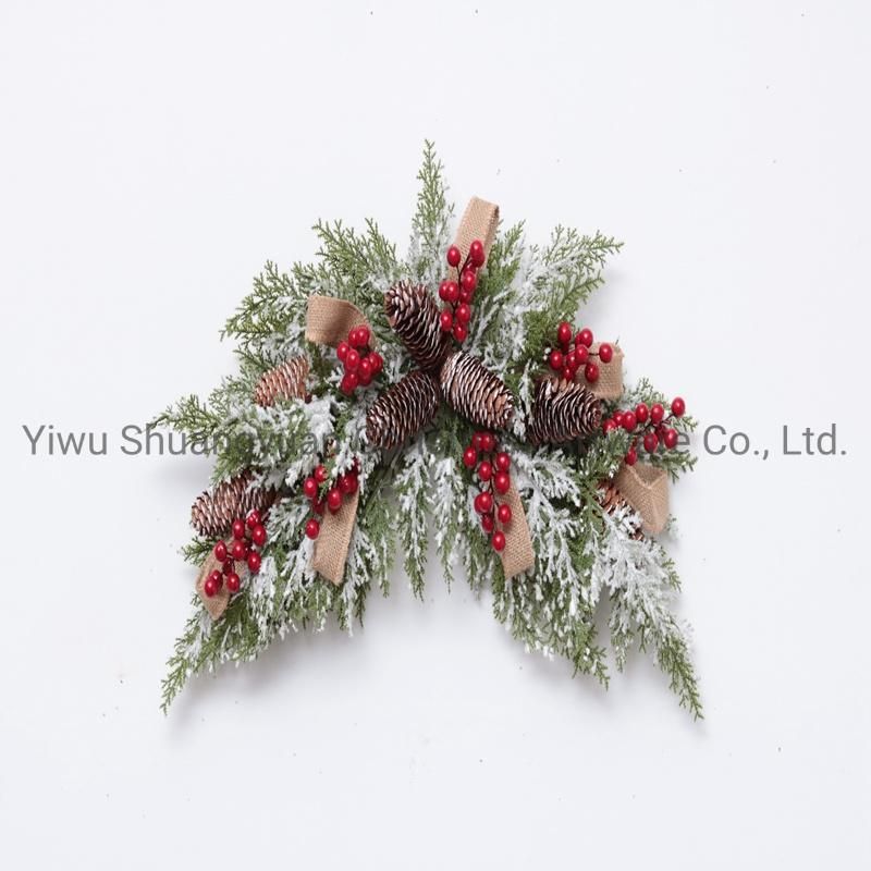 Christmas Wreath for Holiday Wedding Party Decoration Supplies Hook Ornament Craft Gifts