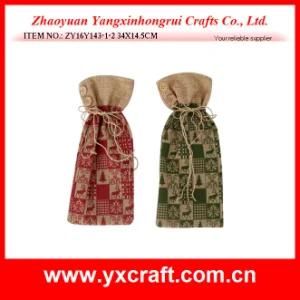 Christmas Decoration (ZY16Y143-1-2 34X14.5CM) Christmas Draw String Wine Bag