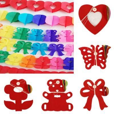 Hanging Tissue Paper Flower Garland Wedding Decorative Paper Garland