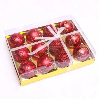 Set of 12 PCS Plastic Christmas Bauble for Decoration