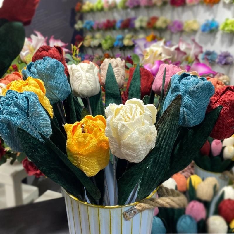 Hot Sale High Quality Artificial Flowers Tulip Bulbs Beautiful Home Decoration Wholesale