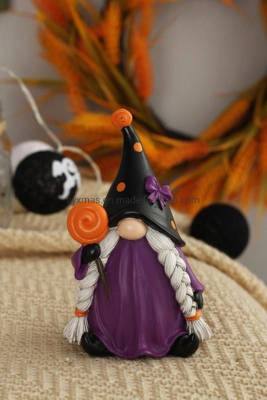 Resin Material Halloween Table Decorated Gnome