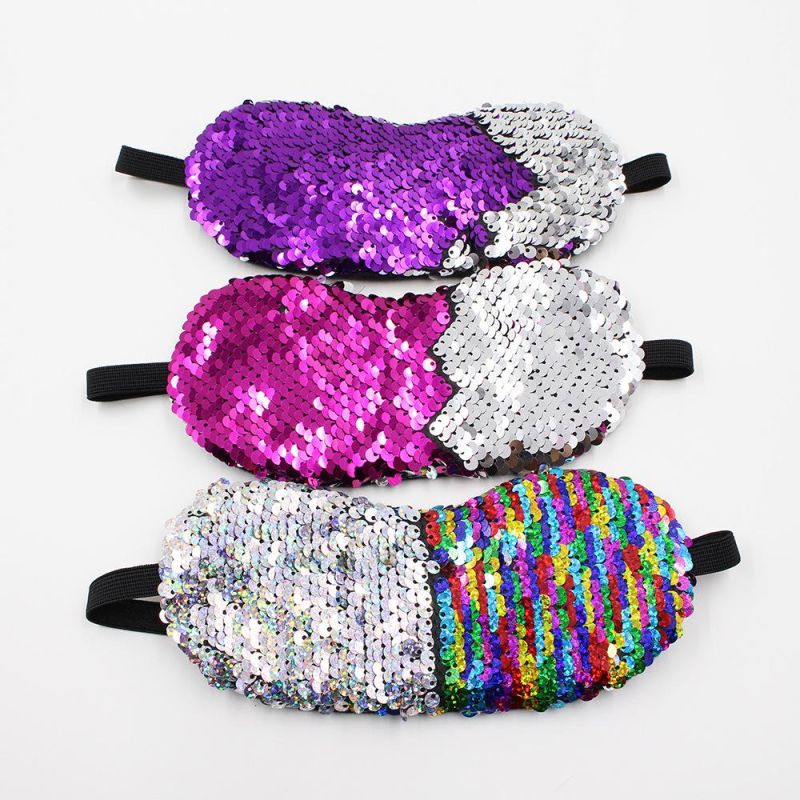 Mermaid Sequin Eyeshade Double Colors Shinning Party Masks Christmas Gift Eyepatch Sequin Eyes Mask