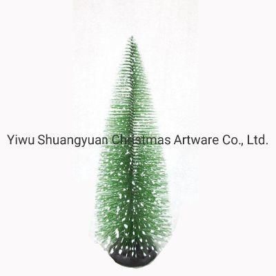 Christmas Tree Mini Pine Tree with Wood Base DIY Home Table Top Decor for Christmas