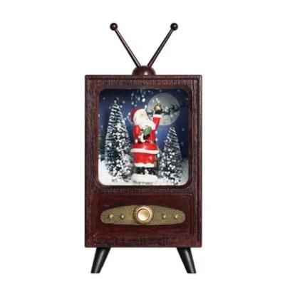 New Mini Version Retro Snow Music TV Party Atmosphere Decoration Christmas Home Scene Decoration Supplies
