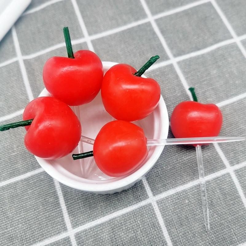 Cherry Shape Birthday Cake Decoration Candles Set for Party