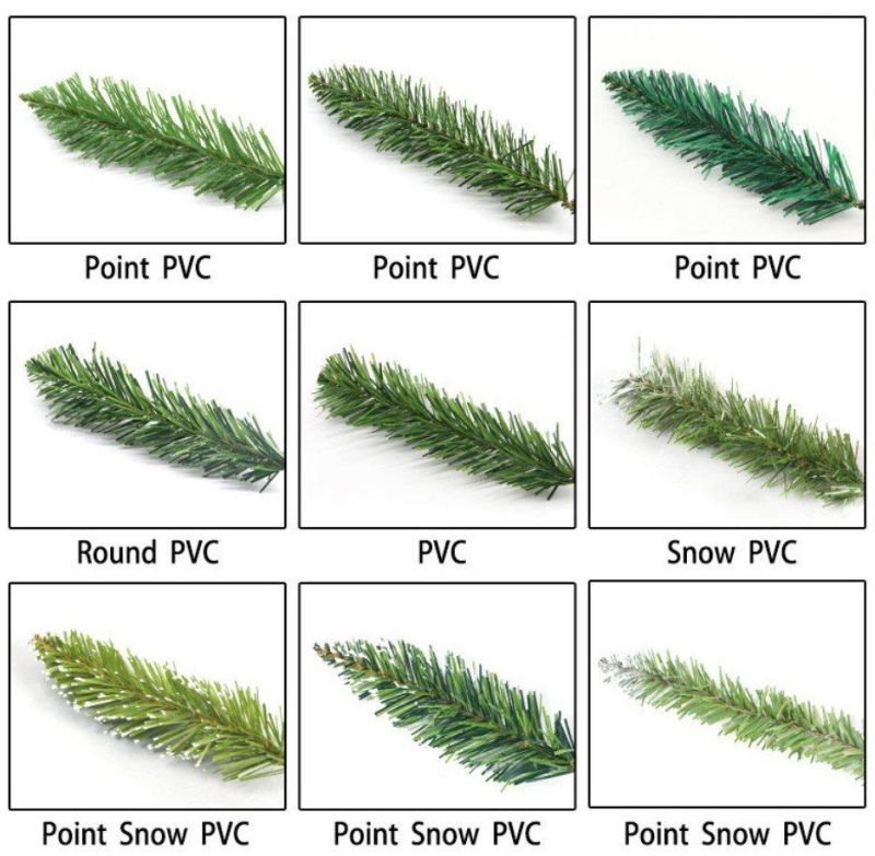 210cm Artificial Pine Needle Mixed Pointed PVC Hanged Christmas Tree