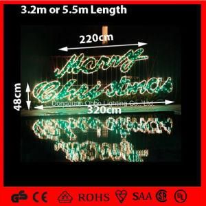 Decoration Garland 2D Motif Merry Christmas Letter Light