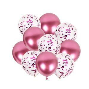 10 Pieces Latex Balloons Sequined Balloon Birthday Party Decoration Balloons