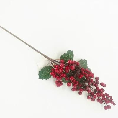 Home Decor Small Fake Flowers Christmas Red Fruit Berry Artificial Decorations
