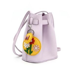 Custom Souvenir Flower Leather Keychain Christmas Gifts