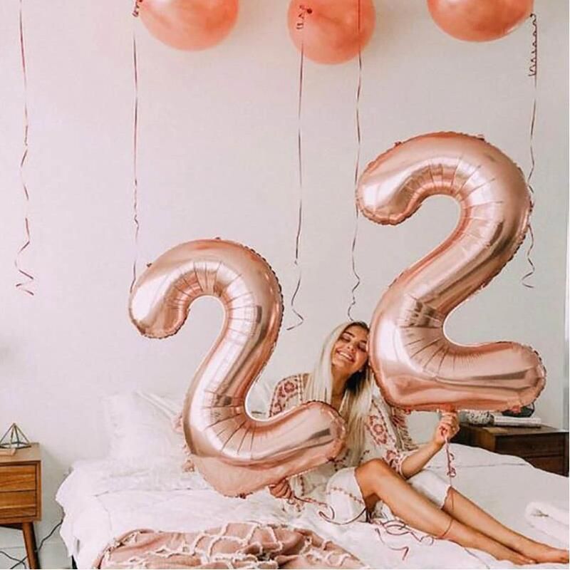 Romantic Numerical Balloons Birthday Foil Balloons Advertising Balloon