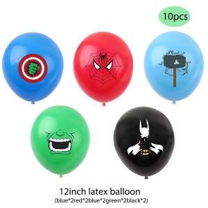 10PCS/Set Superhero Latex Balloons 12inch Globos for Baby Shower Decorations