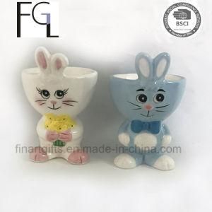 Ceramic Easter Cute Bunny Egg Cup Table Decor