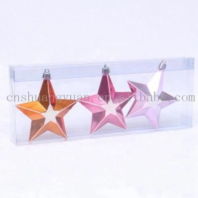 New Design Christmas Shiny Star for Holiday Wedding Party Decoration Supplies Hook Ornament Craft Gifts