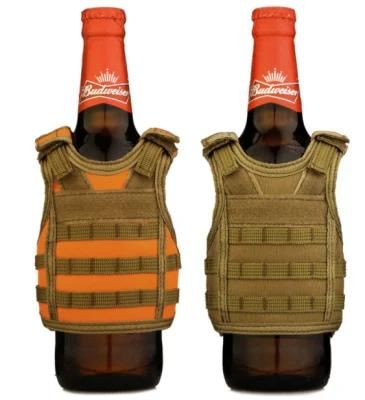 Customized Military Beer Bottle Vest Cover Tactical Mini Vest for Beer Drink Bottle