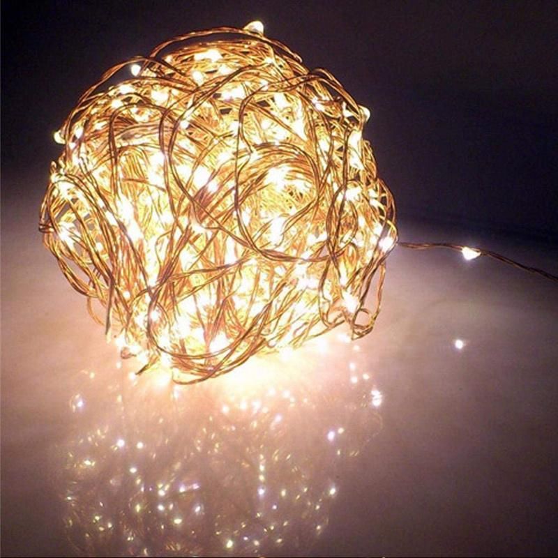 Battery Operated Christmas Decoration Fairy Orange LED String Lights