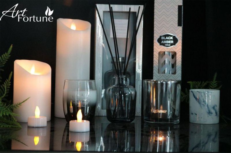 Flameless Golden LED Candle with Battery for Home Decoration