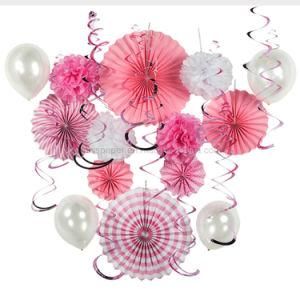 Umiss Paper Birthday Wedding Summer Pink Party Decorations for Factory Supplies OEM