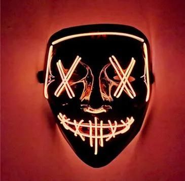 Hot Sell LED Halloween Party Luminous Facemask for Halloween