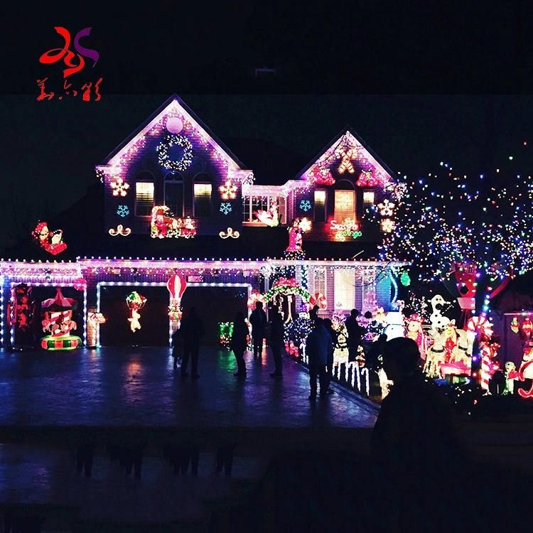 House Home Street Outdoor 3D Structure Christmas Decoration Christmas Light