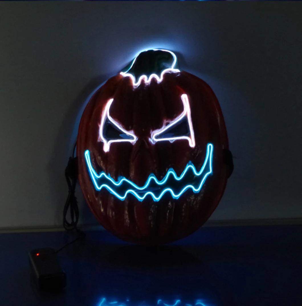 Halloween Scary LED Pumpkin Mask EL Light up for Party