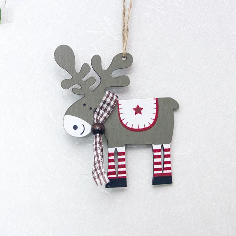 China Wholesale Cheap Christmas Home Decor Wooden Elk Decoration