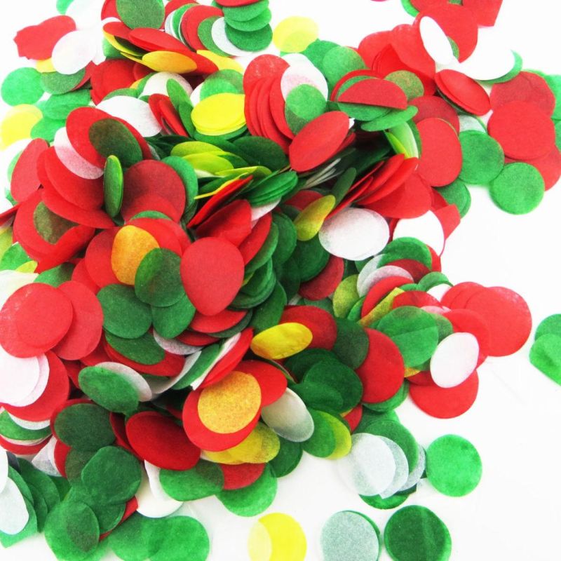 Throwing Paper Confetti Rainbow Colors Circle Round Paper Confetti for Party