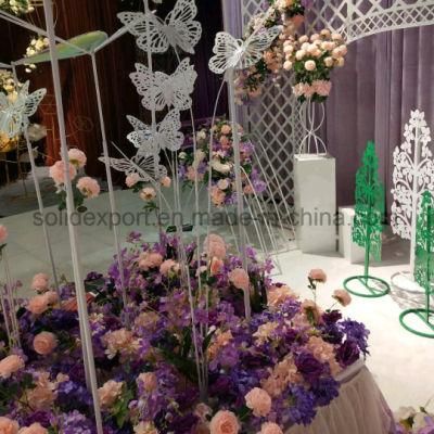 White Golden Path Flowers Props Decoration for Wedding Stage