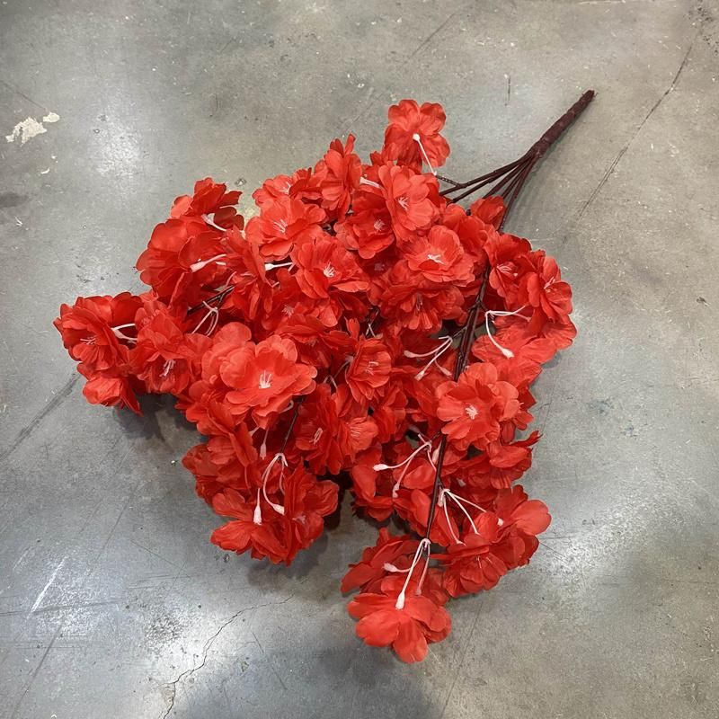 Factory Wholesale Decoration Flower Artificial Cherry Blossom Flower