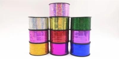 250 Yards/Roll Laser Aluminized Rainbow Film Metal Ribbon Br6005