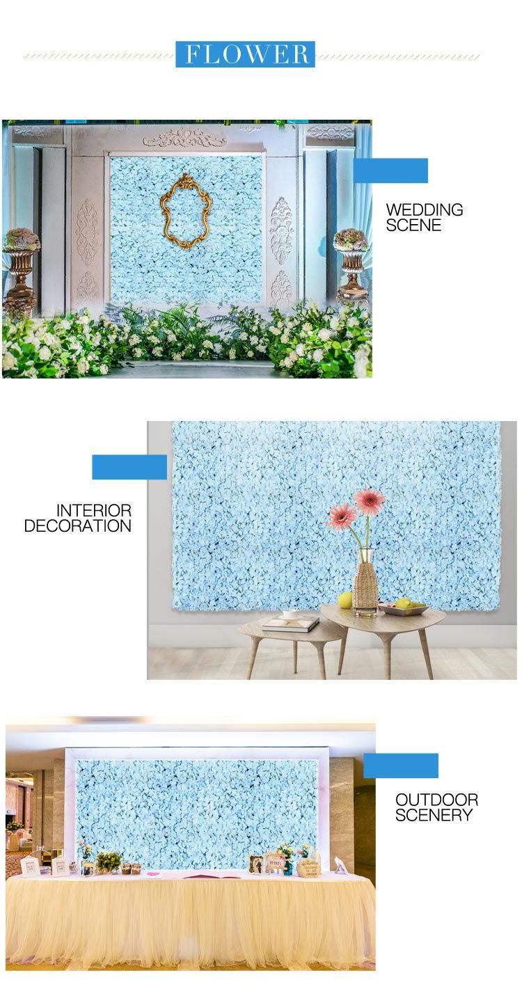 Decorative Silk Hydrangea Flowers Mat Artificial Flower Wall Panel DIY Wall Backdrop 16"X 24" for Wedding, Anniversary, Birthday, Graduation, Festival
