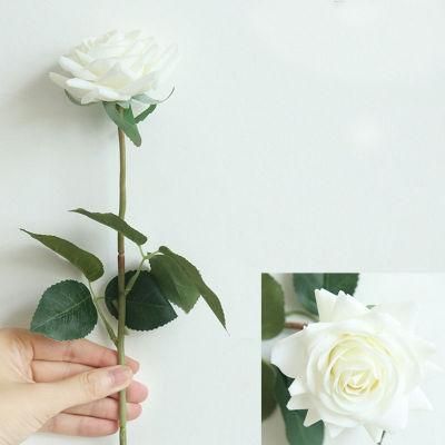 Hot Sale Bouquet Rose Artificial Real Touch Plastic Flower Home and Wedding Decoration
