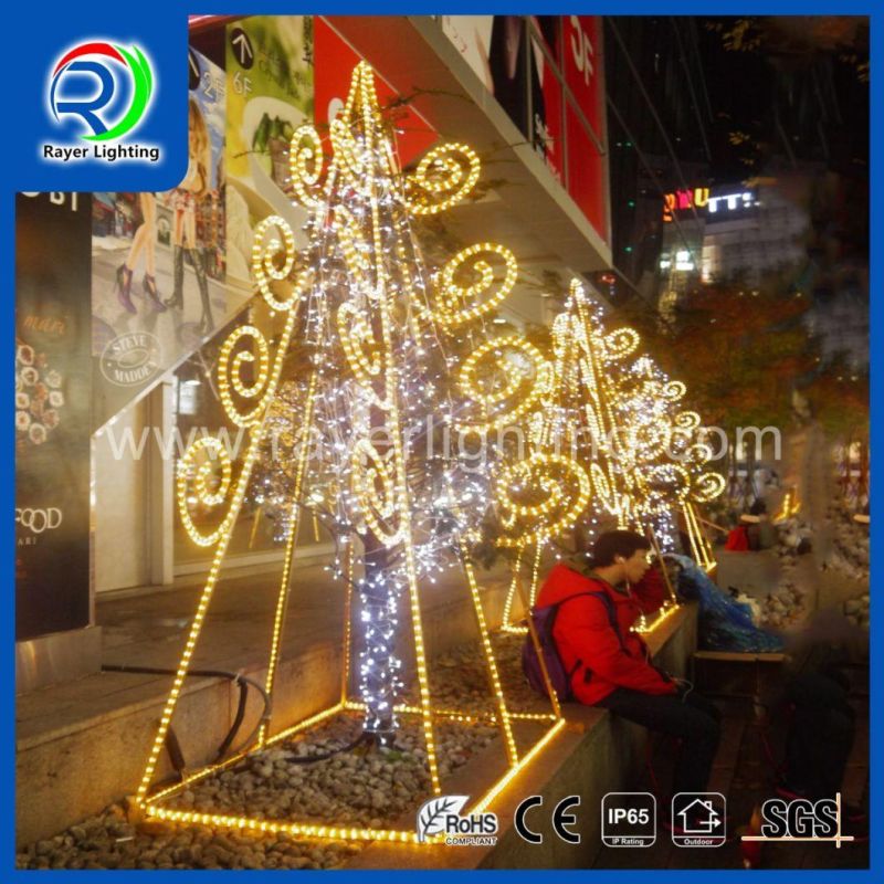 White LED Christmas Outdoor Decoration Snowflake Motif Light